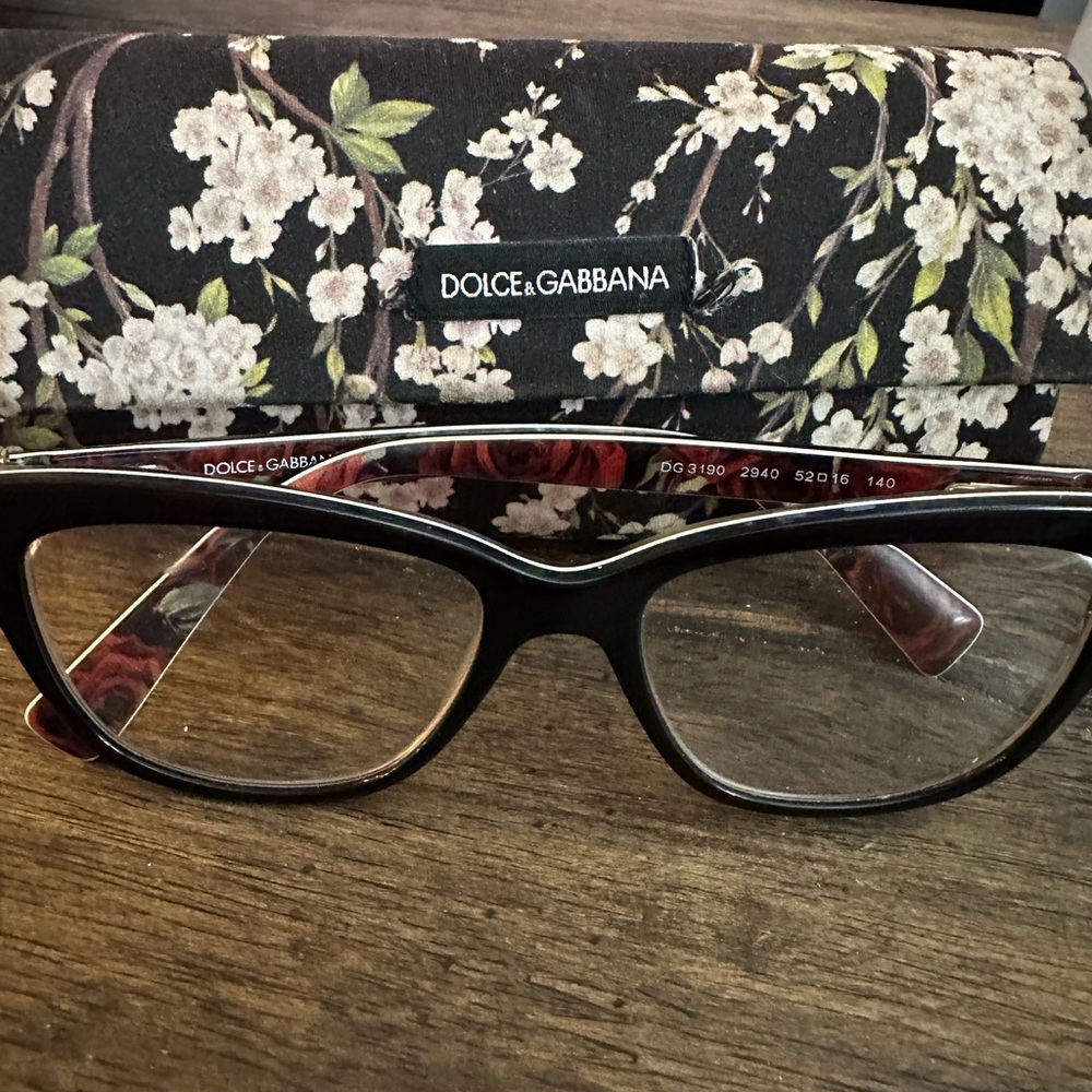 Dolce gabbana glasses frames with holder